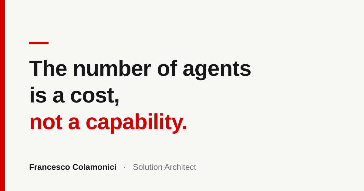 The Number of Agents Is a Cost, Not a Capability