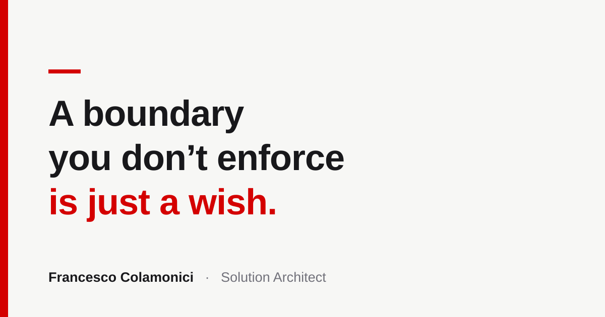 A Boundary You Don't Enforce Is Just a Wish